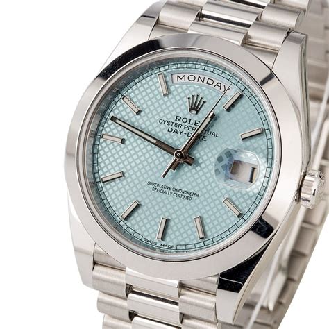 rolex mens platinum president blue dial|Rolex platinum.